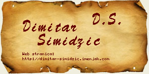 Dimitar Simidžić vizit kartica